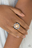 Paparazzi VINTAGE VAULT "Pampered in Pearls" Brown Ring Paparazzi Jewelry