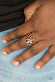 Paparazzi VINTAGE VAULT "Fanciful Flower Gardens" Copper Ring Paparazzi Jewelry
