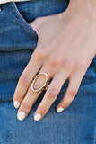 Paparazzi VINTAGE VAULT "Center Chic" FASHION FIX Gold Ring Paparazzi Jewelry