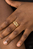 Paparazzi VINTAGE VAULT "Street Cred" Gold Ring Paparazzi Jewelry