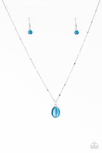 Paparazzi "Summer Cool" Blue Necklace & Earring Set Paparazzi Jewelry