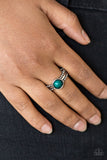 Paparazzi VINTAGE VAULT "TREK and Field" Green Ring Paparazzi Jewelry