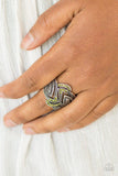Paparazzi "Fire and Ice" Green Ring Paparazzi Jewelry