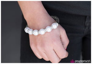 Paparazzi "If I Were A Rich Girl - White" bracelet Paparazzi Jewelry