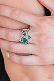 Paparazzi "Moon Mood" Green Ring Paparazzi Jewelry
