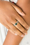Paparazzi VINTAGE VAULT "Dream Sparkle" Green Ring Paparazzi Jewelry