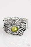 Paparazzi VINTAGE VAULT "Cosmic Combo" Green Ring Paparazzi Jewelry