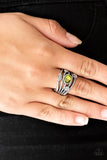 Paparazzi VINTAGE VAULT "Cosmic Combo" Green Ring Paparazzi Jewelry