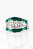 Paparazzi VINTAGE VAULT "Trending Treasure" Green Ring Paparazzi Jewelry