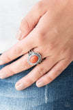 Paparazzi VINTAGE VAULT "All the World's A STAGECOACH" Orange Ring Paparazzi Jewelry