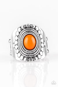 Paparazzi VINTAGE VAULT "ZEN To One" Orange Ring Paparazzi Jewelry