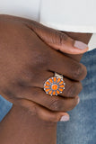 Paparazzi "Poppy Pop-tastic" Orange Ring Paparazzi Jewelry