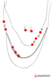 Paparazzi "Fools Rush In - Red" necklace Paparazzi Jewelry
