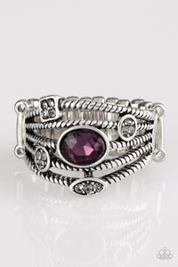Paparazzi VINTAGE VAULT "Cosmic Combo" Purple Ring Paparazzi Jewelry