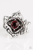 Paparazzi VINTAGE VAULT "Glowing Gardens" Red Ring Paparazzi Jewelry