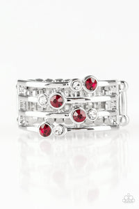 Paparazzi VINTAGE VAULT "Sparkle Showdown" Red Ring Paparazzi Jewelry