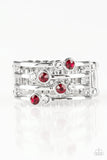 Paparazzi VINTAGE VAULT "Sparkle Showdown" Red Ring Paparazzi Jewelry