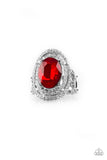 Paparazzi VINTAGE VAULT "Making History" Red Ring Paparazzi Jewelry