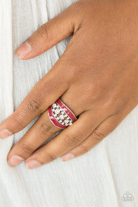 Paparazzi "Trending Treasure" Red Ring Paparazzi Jewelry