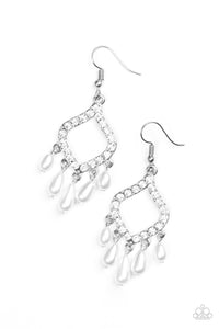 Paparazzi "Divinely Diamond" White Earrings Paparazzi Jewelry