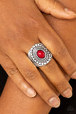 Paparazzi VINTAGE VAULT "ZEN To One" Red Ring Paparazzi Jewelry