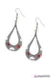 Paparazzi "Crocodile Tears - Red" earring Paparazzi Jewelry