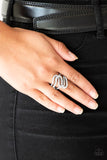 Paparazzi VINTAGE VAULT "Make Waves" White Ring Paparazzi Jewelry