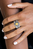 Paparazzi VINTAGE VAULT "Butterfly Belle" Yellow Ring Paparazzi Jewelry