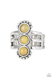 Paparazzi VINTAGE VAULT "Rio Trio" Yellow Ring Paparazzi Jewelry