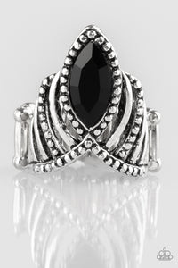 Paparazzi "Heres Your Crown" Black Ring Paparazzi Jewelry