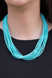 Paparazzi "Wide Open Spaces" Blue 338XX Necklace & Earring Set Paparazzi Jewelry