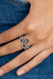 Paparazzi VINTAGE VAULT "Twinkling Tiaras" Silver Ring Paparazzi Jewelry