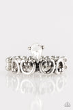 Paparazzi VINTAGE VAULT "Twinkling Tiaras" White Ring Paparazzi Jewelry