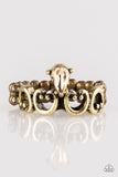 Paparazzi VINTAGE VAULT "Twinkling Tiaras" Brass Ring Paparazzi Jewelry