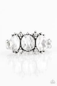 Paparazzi "Straighten Your Crown" White Ring Paparazzi Jewelry