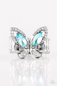 Paparazzi "Too Much Of A Good WING" Blue Ring Paparazzi Jewelry