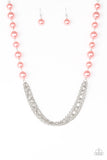 Paparazzi VINTAGE VAULT "Runaway Bridesmaid" Orange Necklace & Earring Set Paparazzi Jewelry