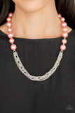 Paparazzi VINTAGE VAULT "Runaway Bridesmaid" Orange Necklace & Earring Set Paparazzi Jewelry