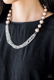 Paparazzi VINTAGE VAULT "Runaway Bridesmaid" Brown Necklace & Earring Set Paparazzi Jewelry