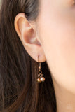 Paparazzi VINTAGE VAULT "Crystal Cruiser" Copper Necklace & Earring Set Paparazzi Jewelry