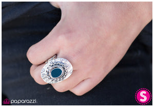 Paparazzi "Step Up to the Plate - Blue" ring Paparazzi Jewelry