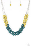 Paparazzi VINTAGE VAULT "Island Excursion" Green 021XX Necklace & Earring Set Paparazzi Jewelry