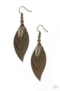 Paparazzi "Wind Wanderer" Brass Earrings Paparazzi Jewelry