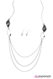 Paparazzi "My Head Is Spinning - Black " Necklace & Earring Set Paparazzi Jewelry