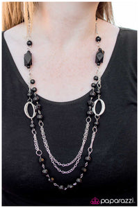 Paparazzi "The Toast of the Town" Black Necklace & Earring Set Paparazzi Jewelry