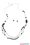Paparazzi "The Toast of the Town" Black Necklace & Earring Set Paparazzi Jewelry