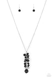 Paparazzi VINTAGE VAULT "Ballroom Belle" Black Necklace & Earring Set Paparazzi Jewelry