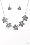 Paparazzi "No Common Daisy" Silver Necklace & Earring Set Paparazzi Jewelry