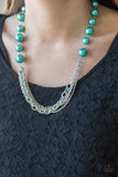 Paparazzi VINTAGE VAULT "Runaway Bridesmaid" Green Necklace & Earring Set Paparazzi Jewelry