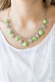 Paparazzi VINTAGE VAULT "Summer Fling" Green Necklace & Earring Set Paparazzi Jewelry